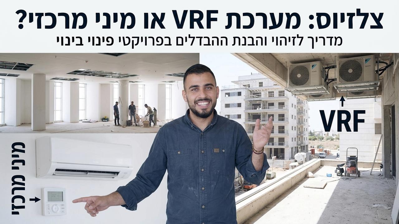 מערכת VRF או מיני מרכזי? מדריך לזיהוי והבנת ההבדלים בפרויקטי פינוי בינוי