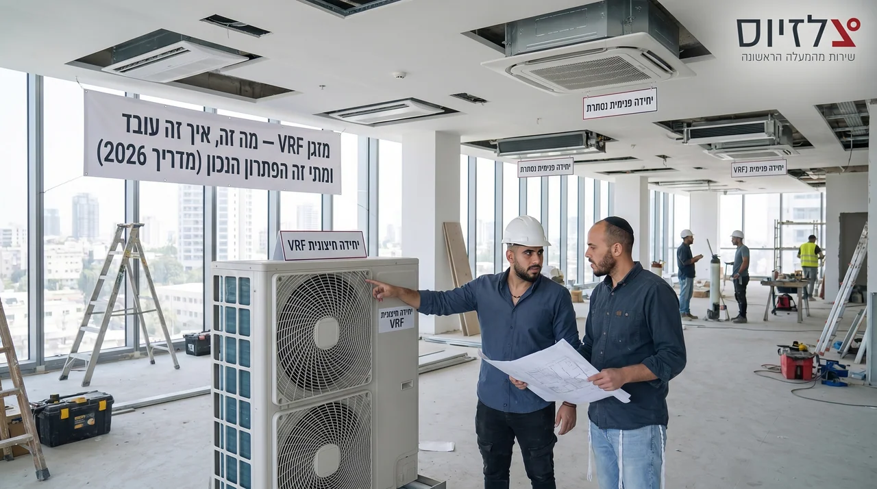 מזגן VRF — מה זה, איך זה עובד ומתי זה הפתרון הנכון (מדריך 2026)